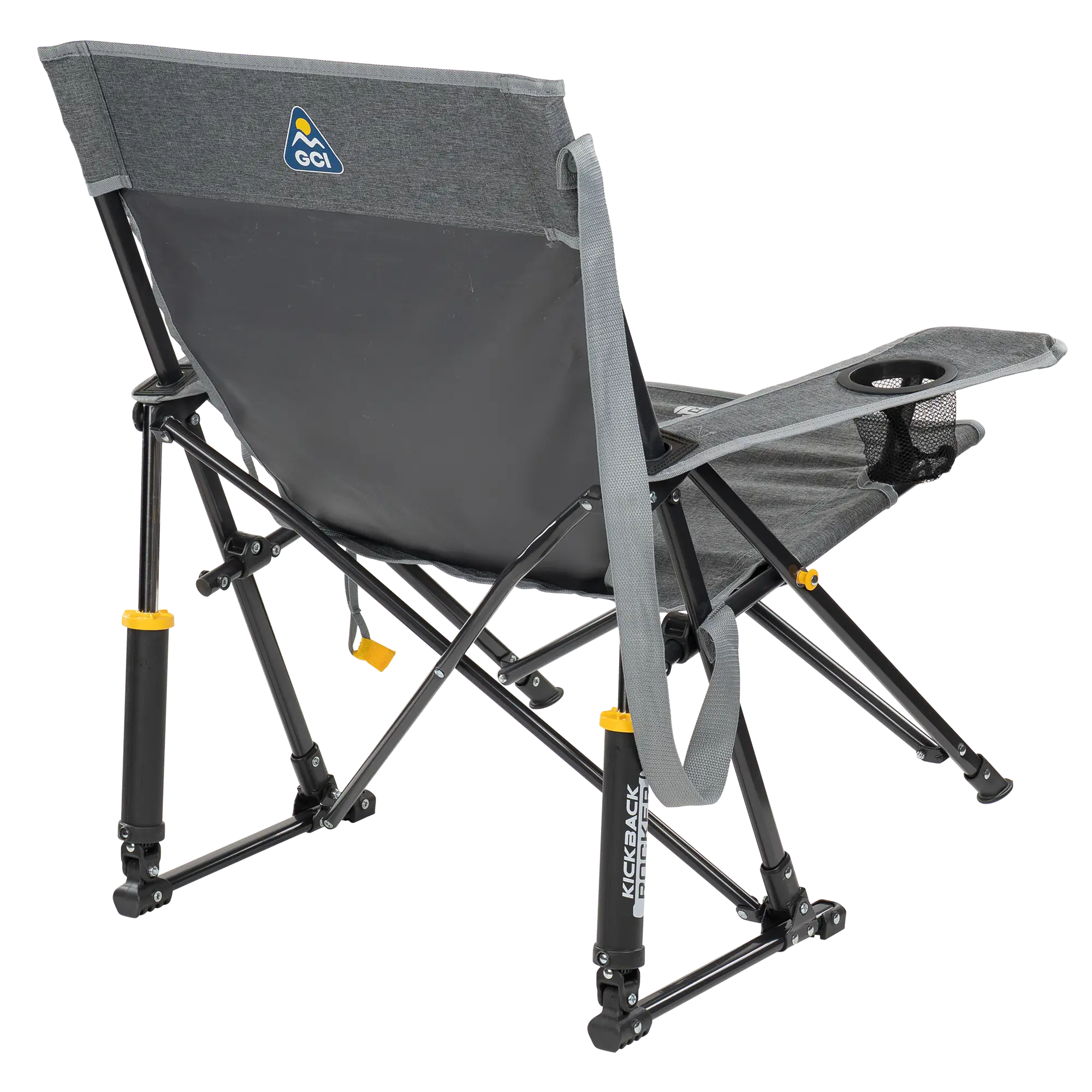 Luxury Camp Kickback Rocker - Choice 345 - Heavy-Duty Kickback Rocker with Beverage Holder Detail