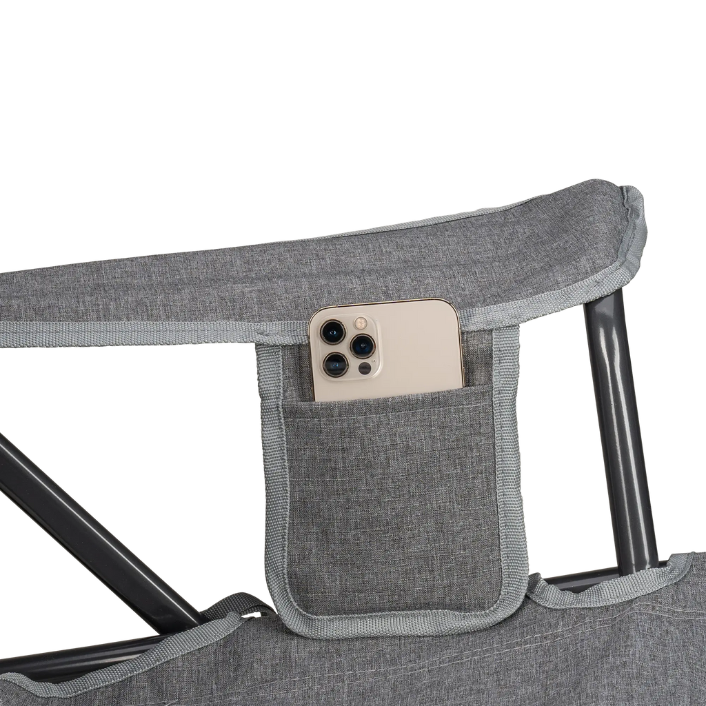 Luxury Camp Kickback Rocker - Choice 345 - Heavy-Duty Kickback Rocker with Beverage Holder Detail