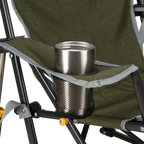 Luxury Camp Kickback Rocker - Choice 345 - Heavy-Duty Kickback Rocker with Beverage Holder Detail
