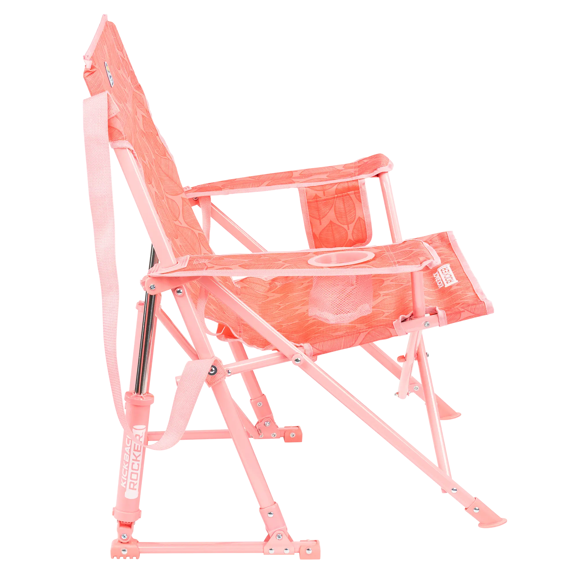 Luxury Camp Kickback Rocker - Choice 345 - Heavy-Duty Kickback Rocker with Beverage Holder Detail