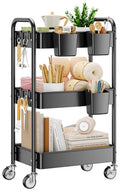 Classic YASONIC 3 Tier Rolling Cart - Metal Collection