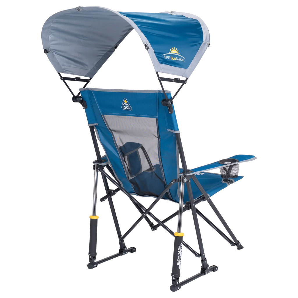 Premium All-Weather SunShade Rocker - Choice 550 - Patented Spring-Action Rocking Chair for Camping Detail