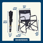 Smooth Motion Freestyle Rocker Elite - Choice 460 - Heavy-Duty Kickback Rocker with Beverage Holder Detail