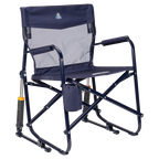 Smooth Motion Freestyle Rocker Elite - Choice 460 - Heavy-Duty Kickback Rocker with Beverage Holder - Rich Blue