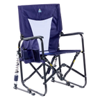 Heavy-Duty Freestyle Adjustable Rocker - Choice 573 - Patented Spring-Action Rocking Chair for Camping - Rich Blue