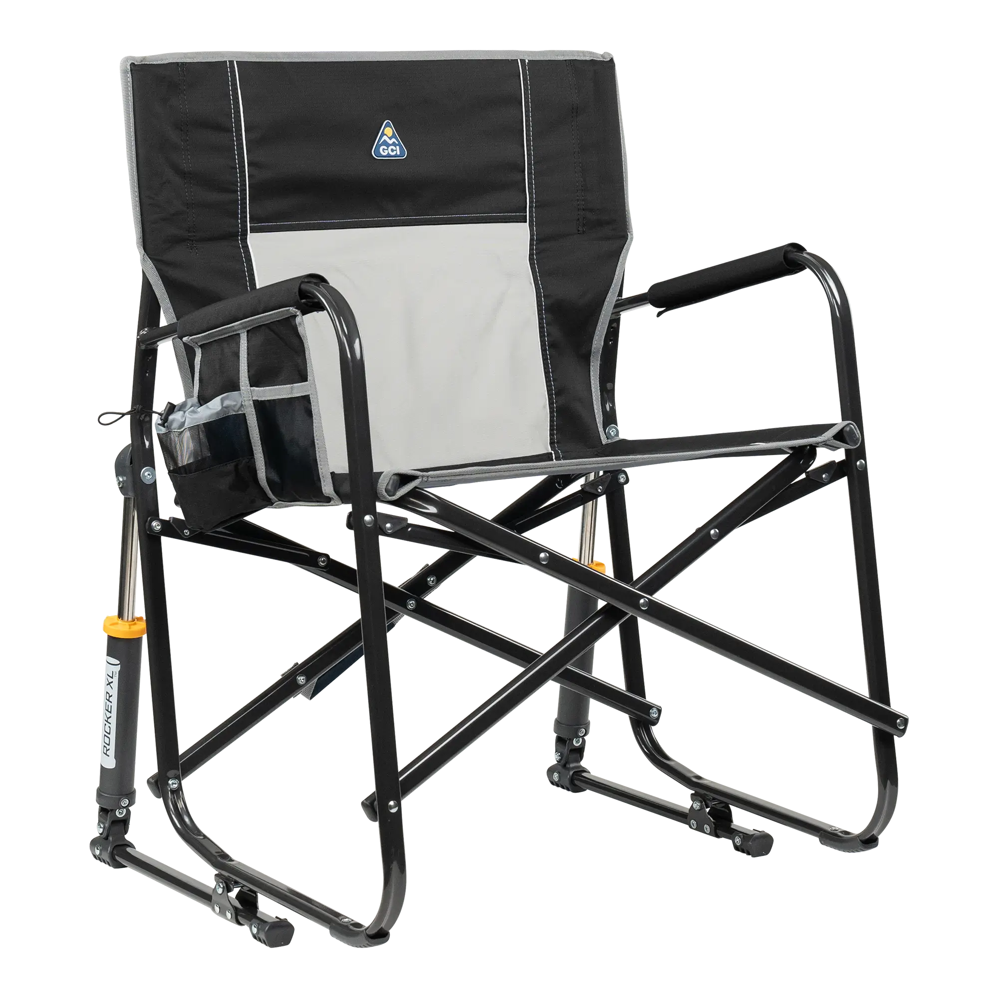 Patented Spring-Action Freestyle Rocker XL - Choice 552 - Freestyle Rocker Portable Outdoor Folding Chair - Black