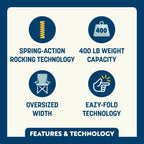 Patented Spring-Action Freestyle Rocker XL - Choice 552 - Freestyle Rocker Portable Outdoor Folding Chair Detail