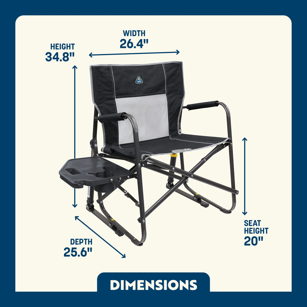 Smooth Motion Freestyle Rocker XL with Side Table - Choice 836 - Heavy-Duty Kickback Rocker with Beverage Holder Detail