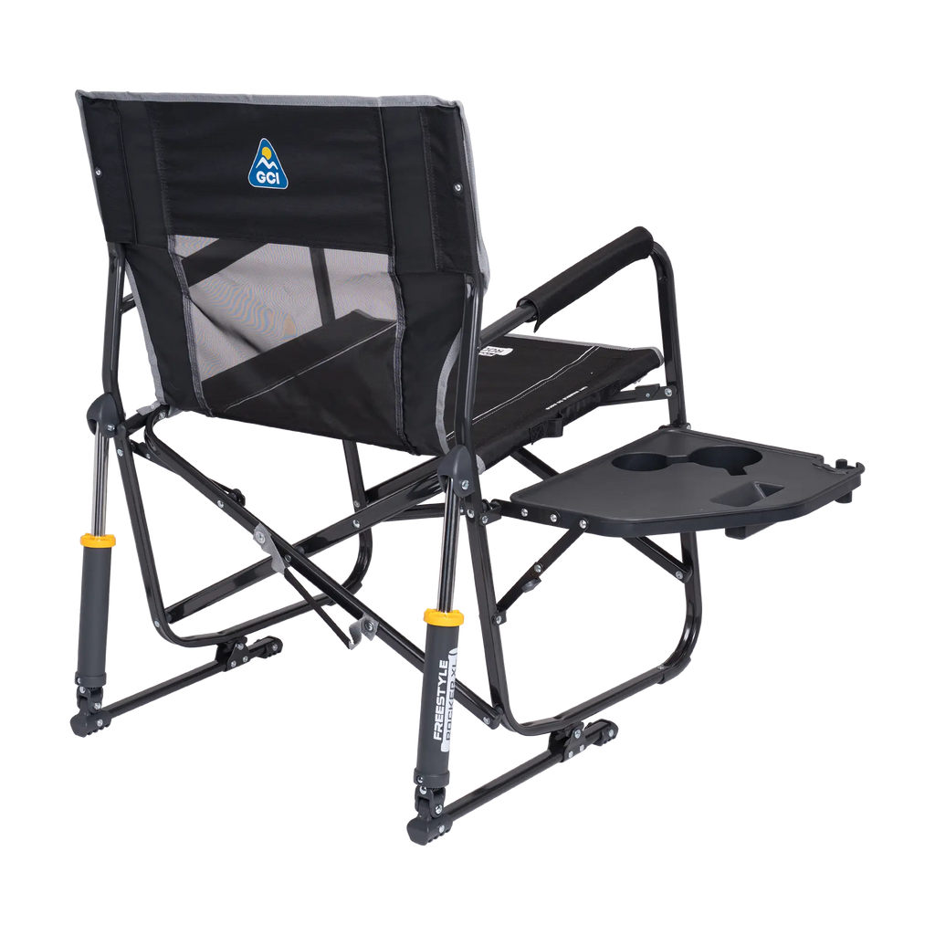 Smooth Motion Freestyle Rocker XL with Side Table - Choice 836 - Heavy-Duty Kickback Rocker with Beverage Holder Detail
