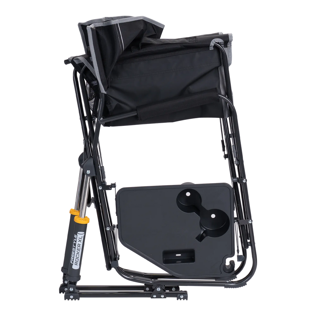 Smooth Motion Freestyle Rocker XL with Side Table - Choice 836 - Heavy-Duty Kickback Rocker with Beverage Holder Detail