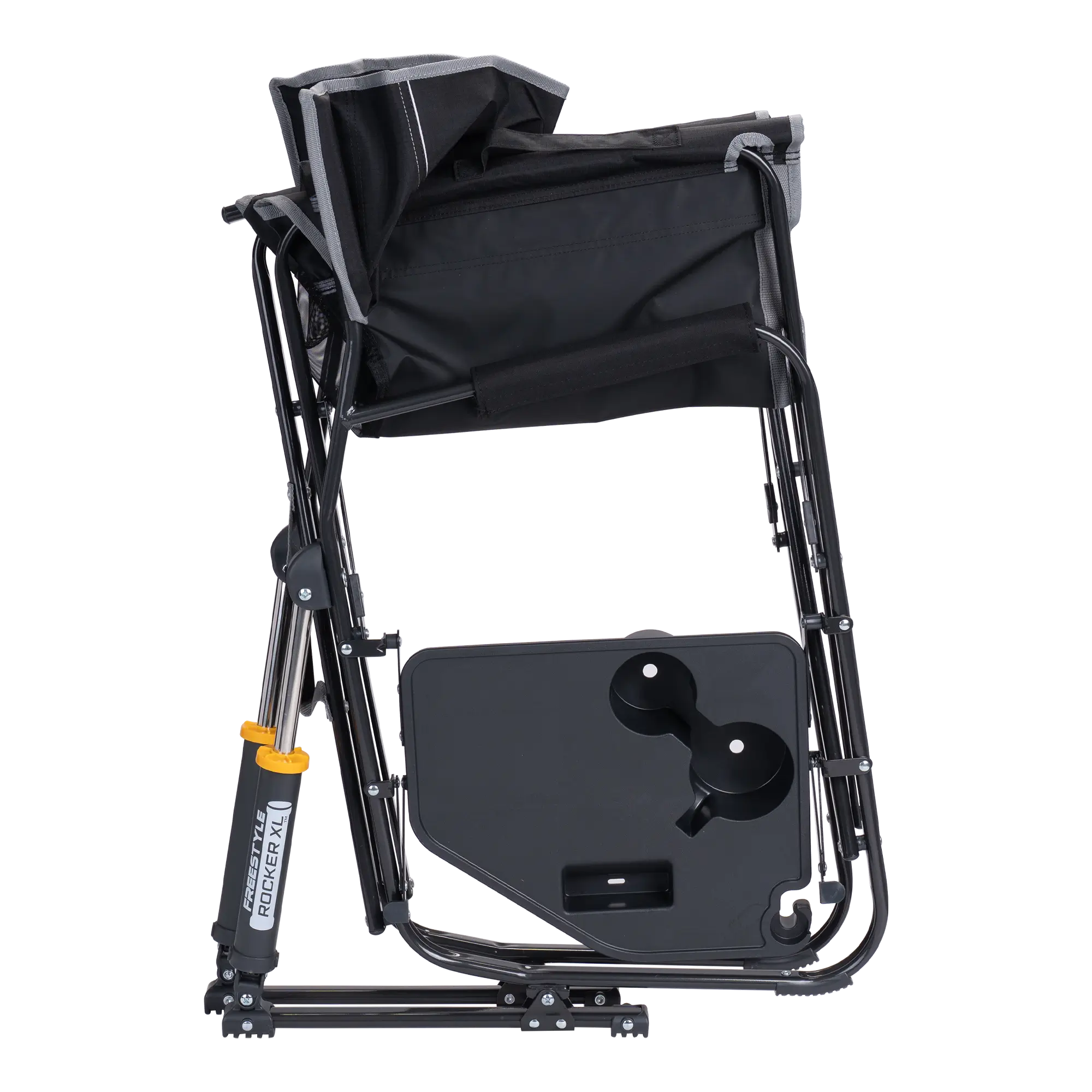 Smooth Motion Freestyle Rocker XL with Side Table - Choice 836 - Heavy-Duty Kickback Rocker with Beverage Holder Detail