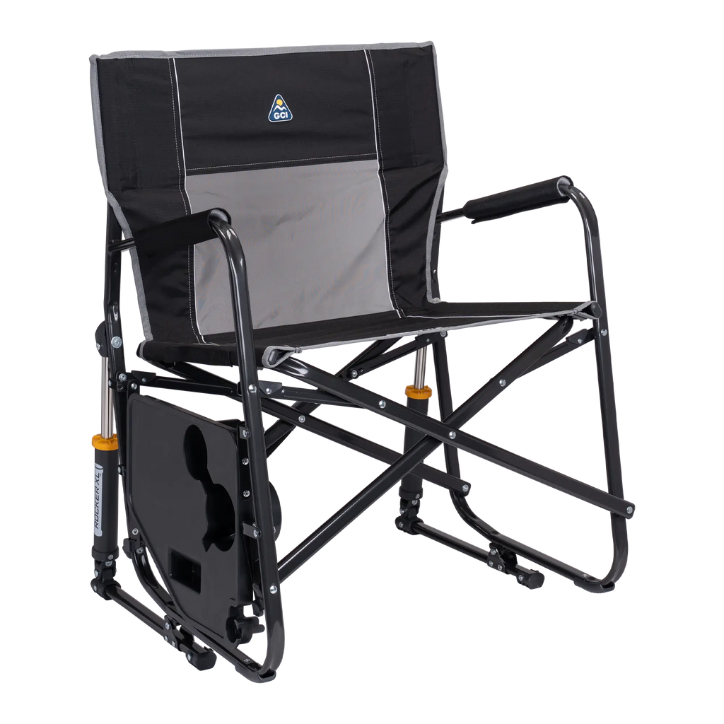 Smooth Motion Freestyle Rocker XL with Side Table - Choice 836 - Heavy-Duty Kickback Rocker with Beverage Holder Detail