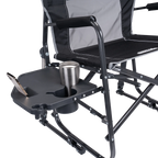Smooth Motion Freestyle Rocker XL with Side Table - Choice 836 - Heavy-Duty Kickback Rocker with Beverage Holder Detail