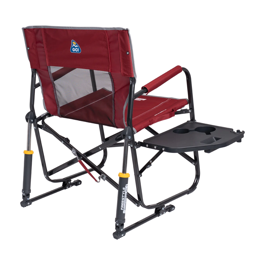 Smooth Motion Freestyle Rocker XL with Side Table - Choice 836 - Heavy-Duty Kickback Rocker with Beverage Holder Detail