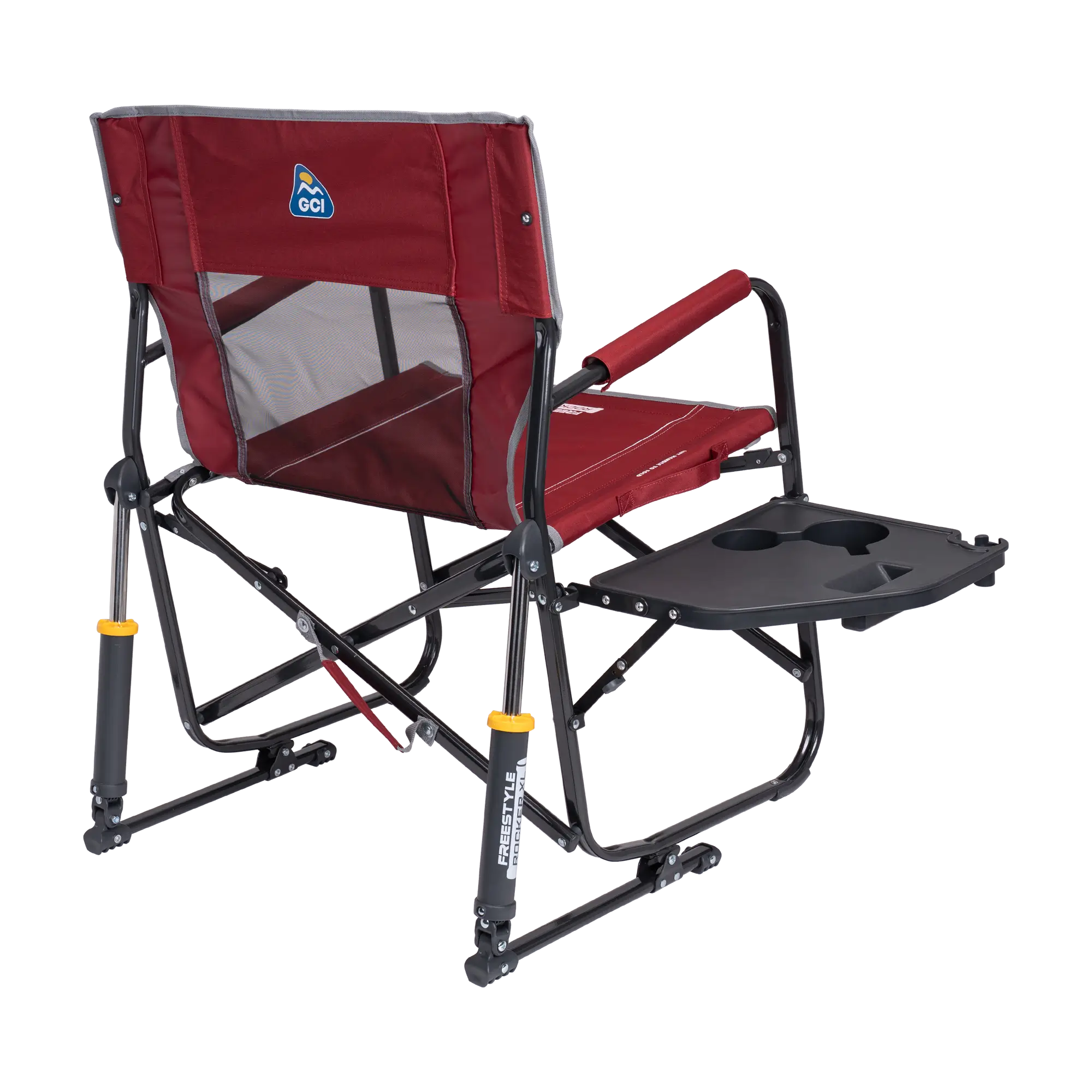 Smooth Motion Freestyle Rocker XL with Side Table - Choice 836 - Heavy-Duty Kickback Rocker with Beverage Holder Detail