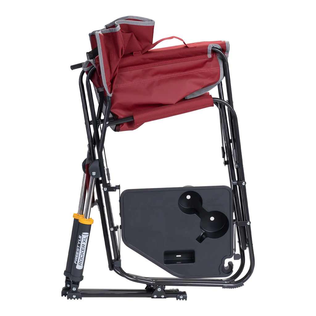Smooth Motion Freestyle Rocker XL with Side Table - Choice 836 - Heavy-Duty Kickback Rocker with Beverage Holder Detail