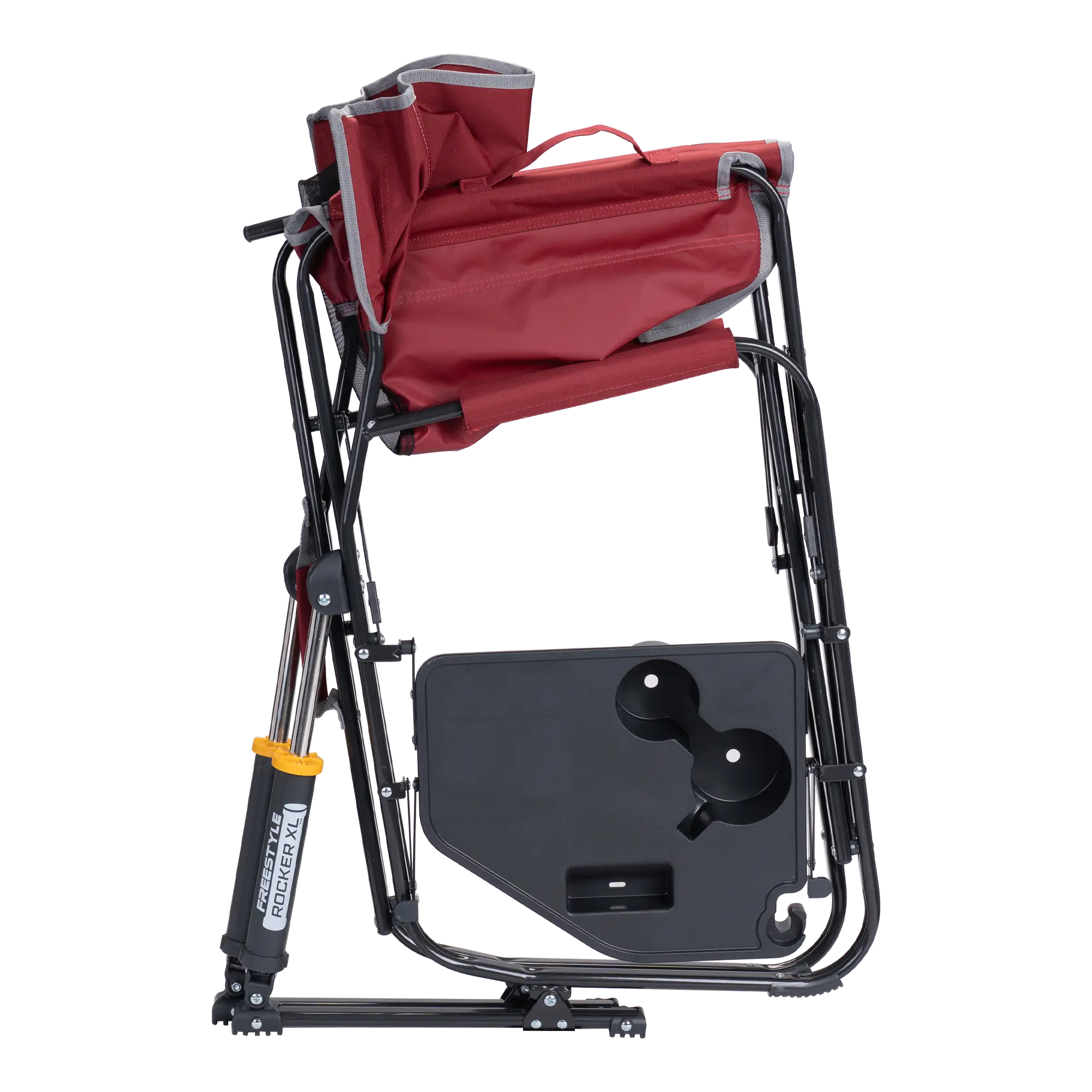 Smooth Motion Freestyle Rocker XL with Side Table - Choice 836 - Heavy-Duty Kickback Rocker with Beverage Holder Detail