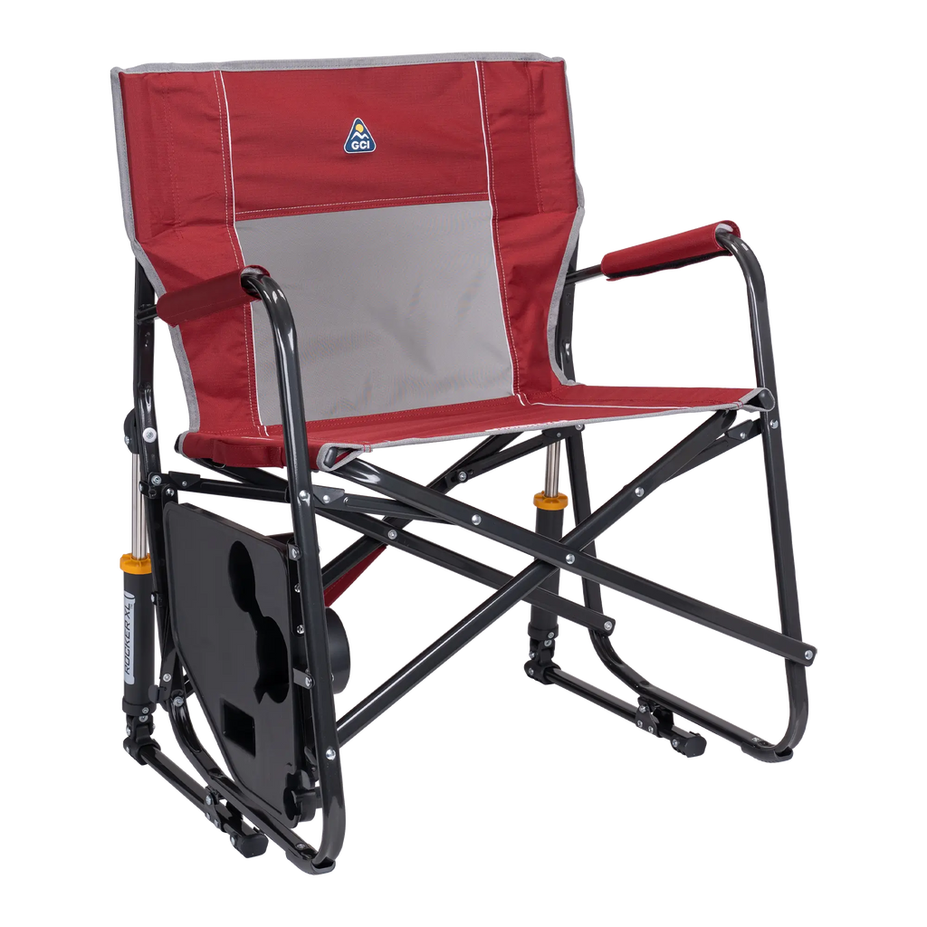 Smooth Motion Freestyle Rocker XL with Side Table - Choice 836 - Heavy-Duty Kickback Rocker with Beverage Holder Detail