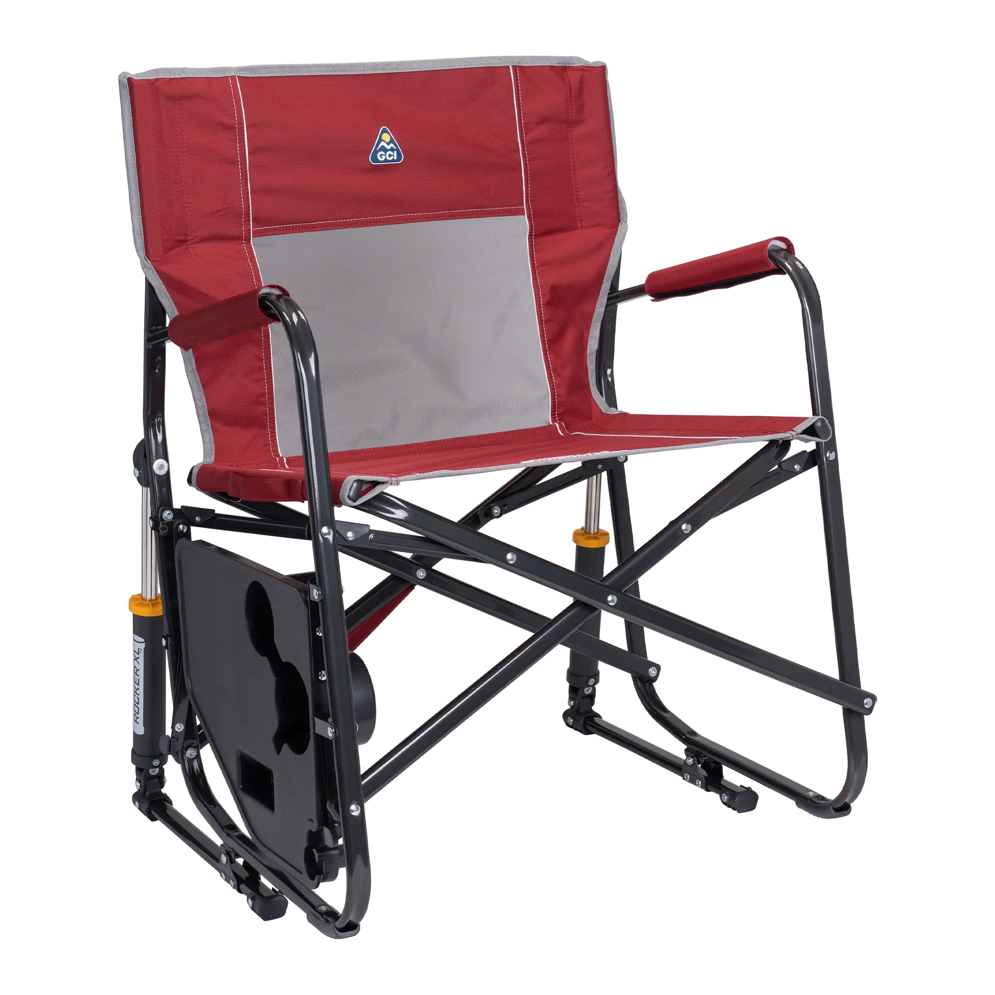 Smooth Motion Freestyle Rocker XL with Side Table - Choice 836 - Heavy-Duty Kickback Rocker with Beverage Holder Detail