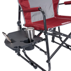 Smooth Motion Freestyle Rocker XL with Side Table - Choice 836 - Heavy-Duty Kickback Rocker with Beverage Holder Detail