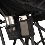 Luxury Camp Puff Rocker - Choice 731 - Heavy-Duty Kickback Rocker with Beverage Holder Detail
