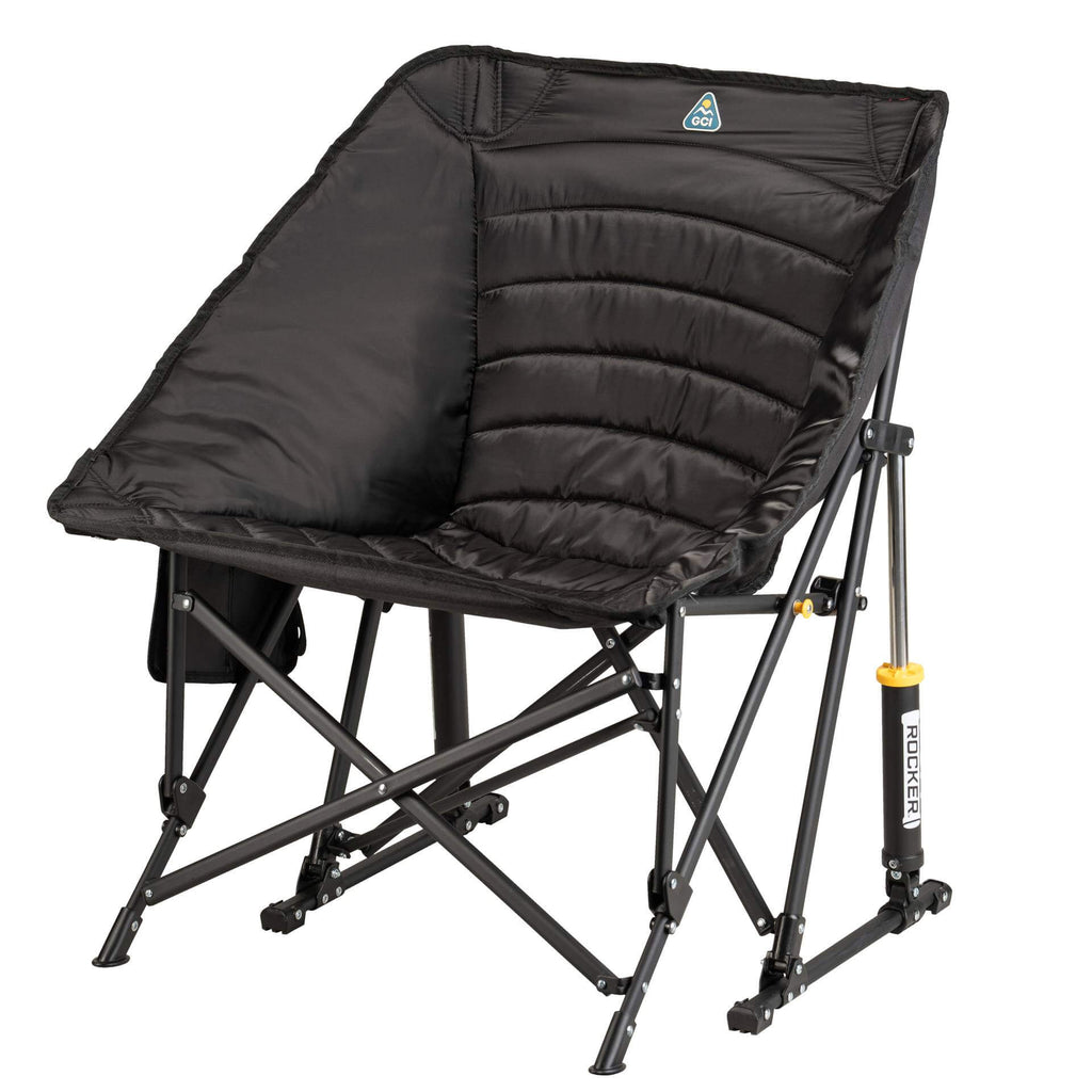 Luxury Camp Puff Rocker - Choice 731 - Heavy-Duty Kickback Rocker with Beverage Holder Detail