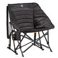 Luxury Camp Puff Rocker - Choice 731 - Heavy-Duty Kickback Rocker with Beverage Holder - Black