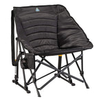 Luxury Camp Puff Rocker - Choice 731 - Heavy-Duty Kickback Rocker with Beverage Holder - Black