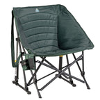 Luxury Camp Puff Rocker - Choice 731 - Heavy-Duty Kickback Rocker with Beverage Holder - Hunter