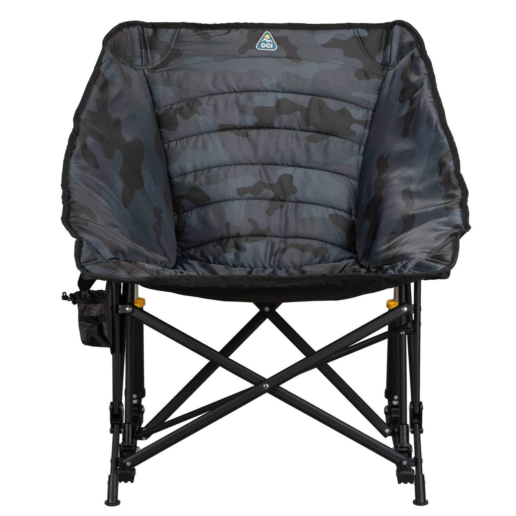 Luxury Camp Puff Rocker - Choice 731 - Heavy-Duty Kickback Rocker with Beverage Holder Detail