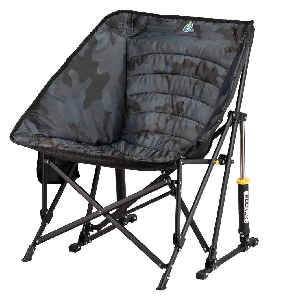 Luxury Camp Puff Rocker - Choice 731 - Heavy-Duty Kickback Rocker with Beverage Holder Detail