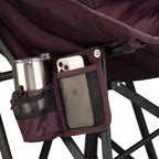 Luxury Camp Puff Rocker - Choice 731 - Heavy-Duty Kickback Rocker with Beverage Holder Detail