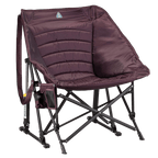 Luxury Camp Puff Rocker - Choice 731 - Heavy-Duty Kickback Rocker with Beverage Holder - Amethyst