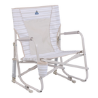 Patented Spring-Action Beach Rocker - Choice 712 - Freestyle Rocker Portable Outdoor Folding Chair - Neutral Stripe