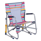 Patented Spring-Action Beach Rocker - Choice 712 - Freestyle Rocker Portable Outdoor Folding Chair - Multi Stripe