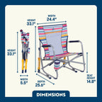 Patented Spring-Action Beach Rocker - Choice 712 - Freestyle Rocker Portable Outdoor Folding Chair Detail