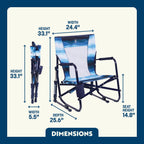 Patented Spring-Action Beach Rocker - Choice 712 - Freestyle Rocker Portable Outdoor Folding Chair Detail
