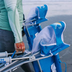 Luxury Camp Beach Rocker Bundle - Choice 773 - Heavy-Duty Kickback Rocker with Beverage Holder Detail