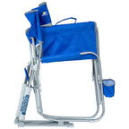 Luxury Camp Beach Rocker Bundle - Choice 773 - Heavy-Duty Kickback Rocker with Beverage Holder Detail