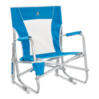 Patented Spring-Action Beach Rocker - Choice 712 - Freestyle Rocker Portable Outdoor Folding Chair - Saybrook Blue