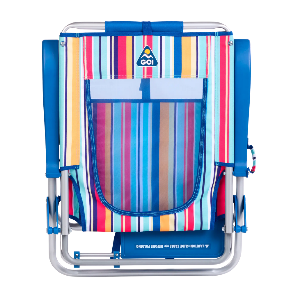Sand-Friendly Big Surf with Slide Table - Choice 334 - Multi-Position Outdoor Beach Chair with Pillow Detail