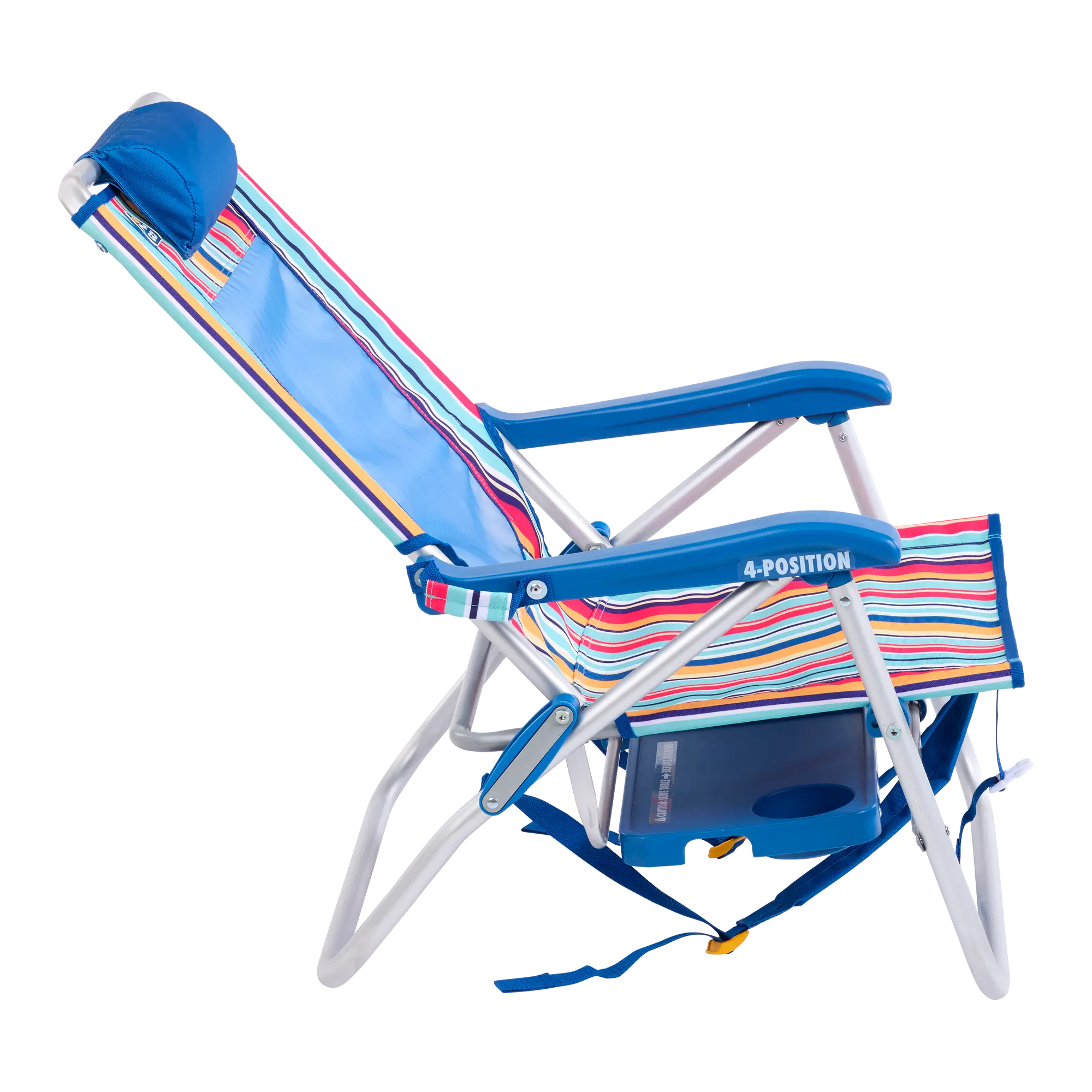 Sand-Friendly Big Surf with Slide Table - Choice 334 - Multi-Position Outdoor Beach Chair with Pillow Detail