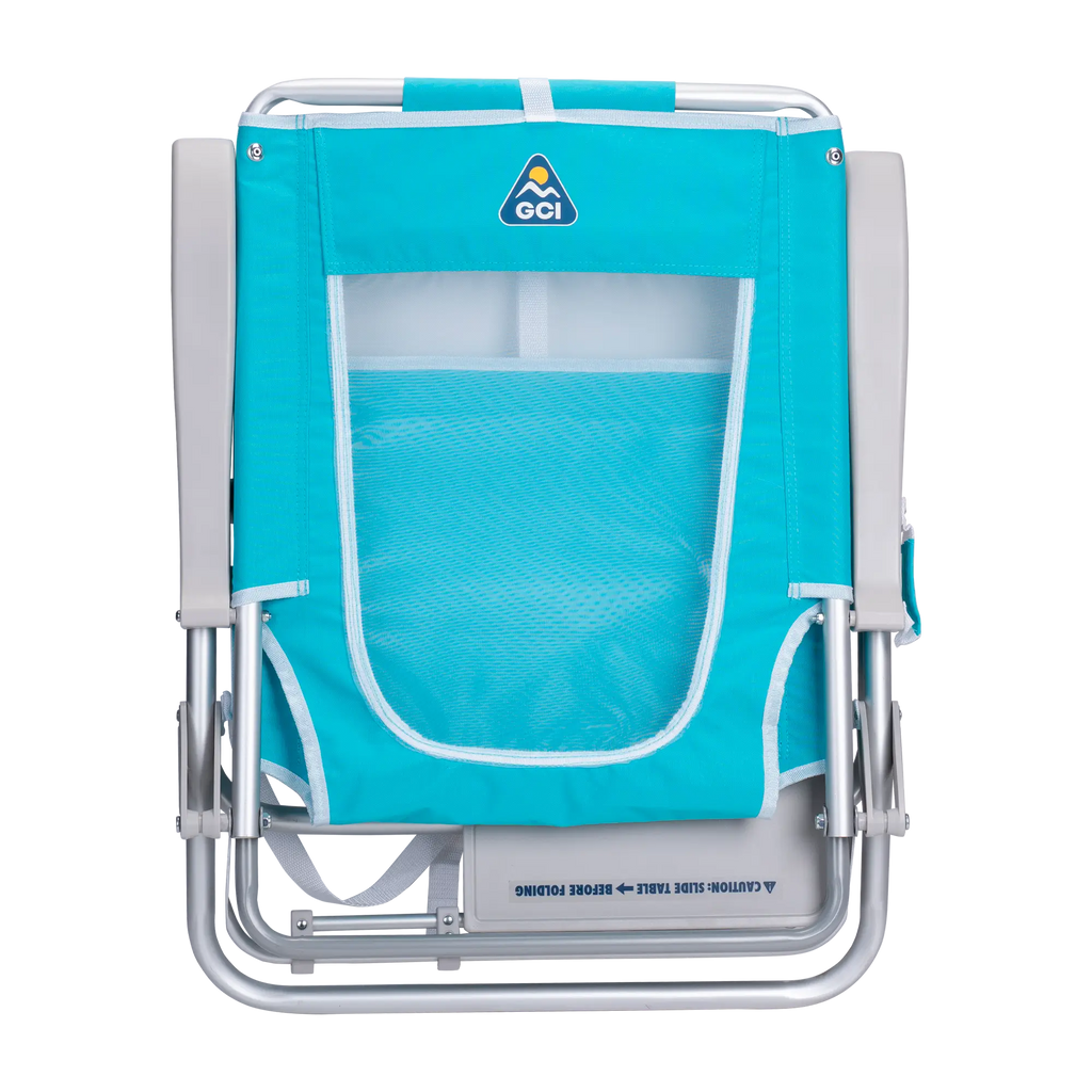 Sand-Friendly Big Surf with Slide Table - Choice 334 - Multi-Position Outdoor Beach Chair with Pillow Detail
