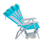 Sand-Friendly Big Surf with Slide Table - Choice 334 - Multi-Position Outdoor Beach Chair with Pillow Detail