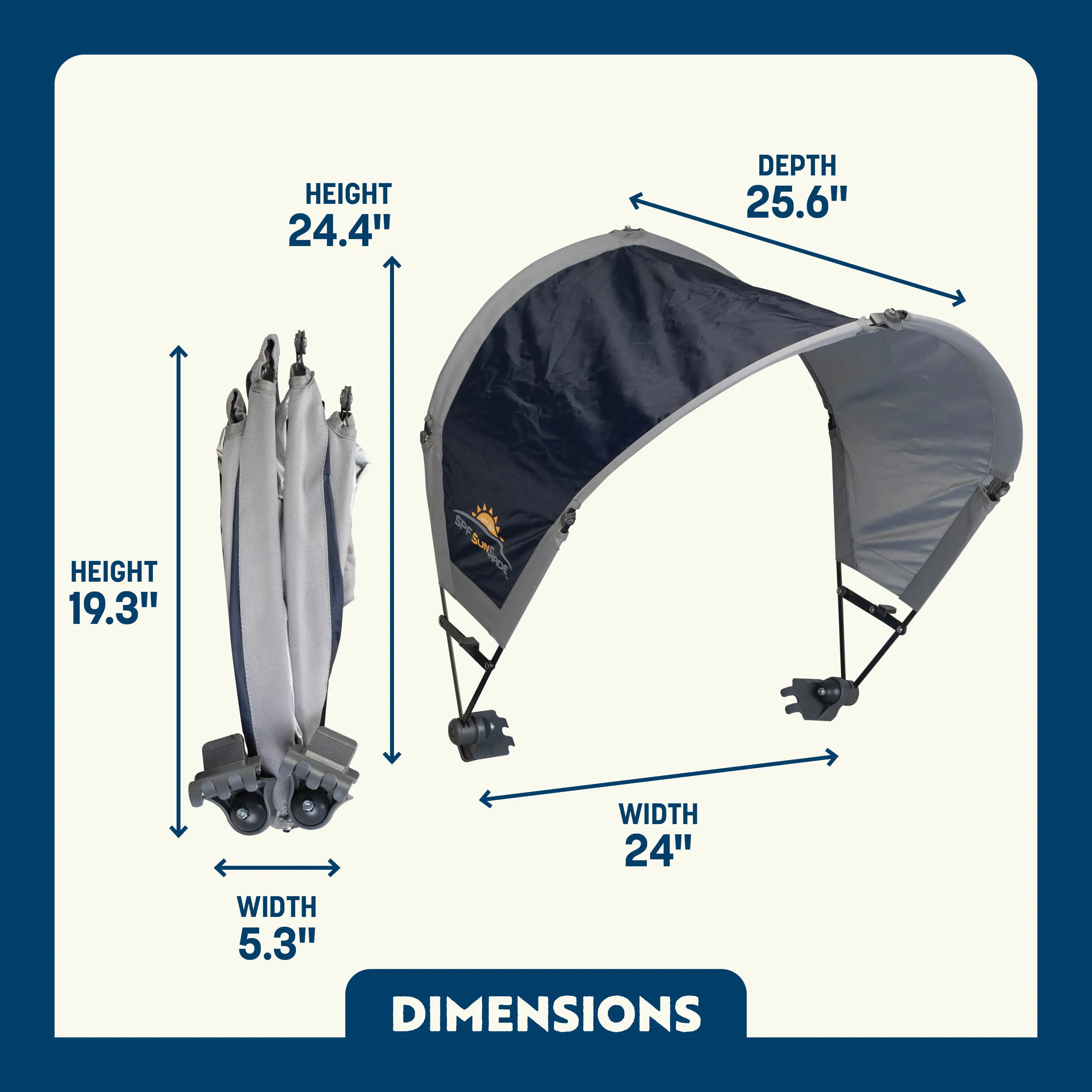 Portable Canopy SunShade Accessory - Choice 361 - Instant Sunshade Umbrella for Tailgating Detail