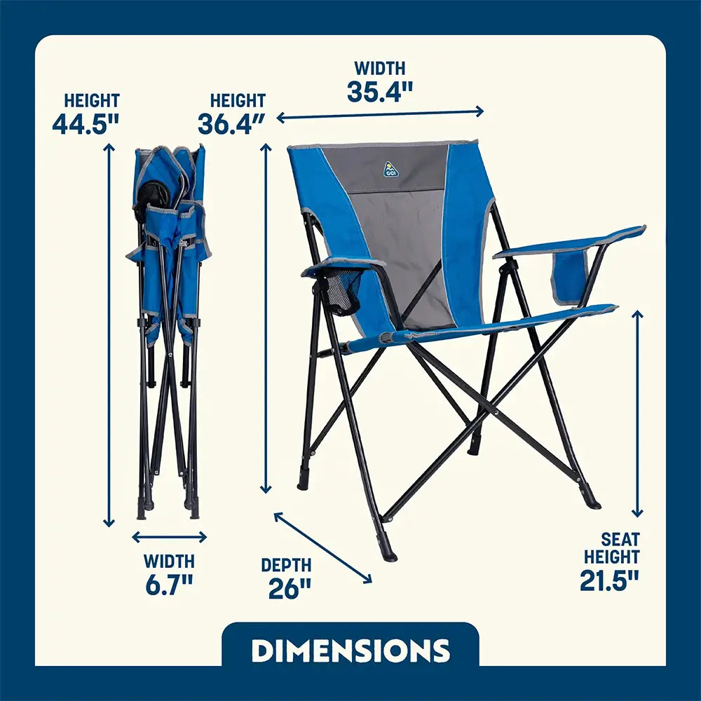 Ultra-Compact Comfort Quad Chair - Choice 989 - Premium Slim-Fold Compact Chair with Messenger Bag Detail