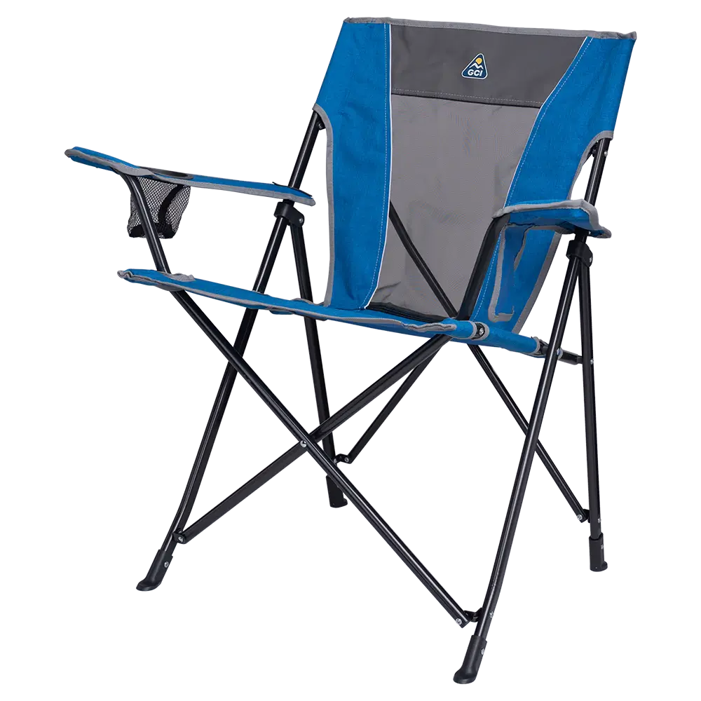 Ultra-Compact Comfort Quad Chair - Choice 989 - Premium Slim-Fold Compact Chair with Messenger Bag Detail
