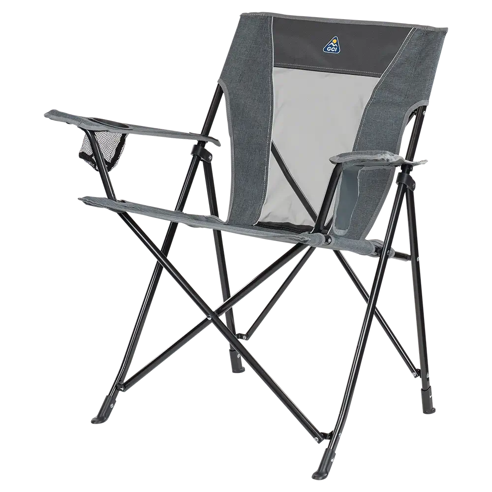 Ultra-Compact Comfort Quad Chair - Choice 989 - Premium Slim-Fold Compact Chair with Messenger Bag Detail