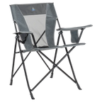 Ultra-Compact Comfort Quad Chair - Choice 989 - Premium Slim-Fold Compact Chair with Messenger Bag - Heathered Pewter