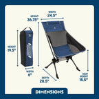 Patented Spring-Action ComPack Rocker - Choice 980 - Freestyle Rocker Portable Outdoor Folding Chair Detail